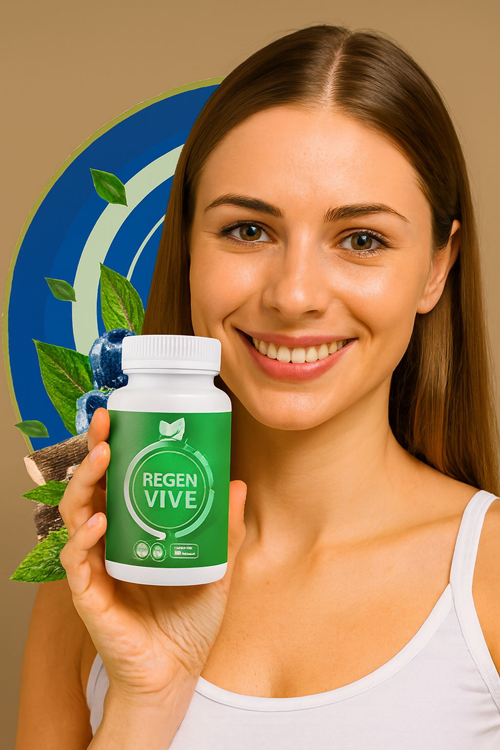 RegenVive official supplement bottle — plant-based blood sugar support formula